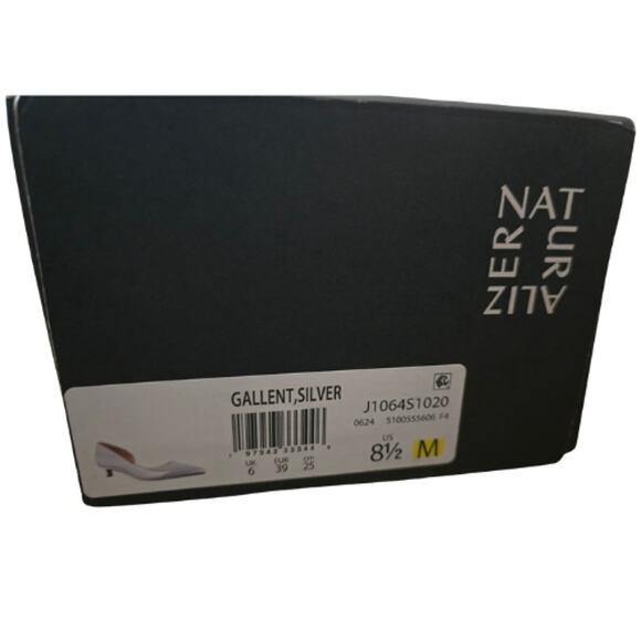 Naturalizer Gallent Kitten-Heel Pumps in Silver NEW Size 8 1/2 M0 - Picture 6 of 9